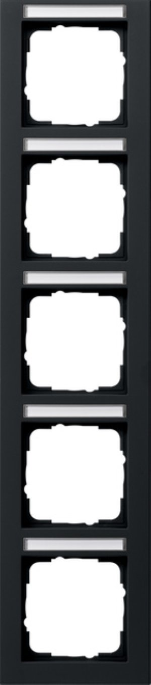 Preview: GIRA Abdeckrahmen 5f senkr. BSF G 111509