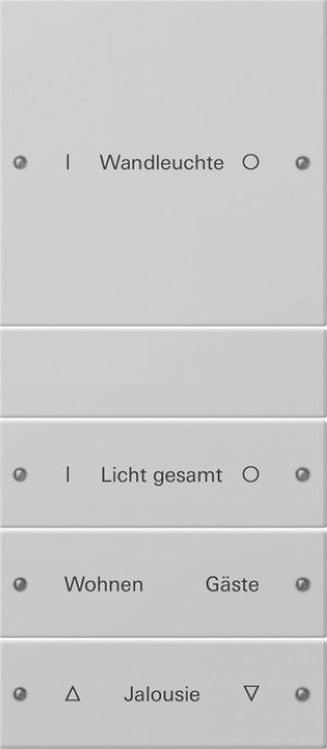 Preview: GIRA Wippenset 4f (1+3) beschr. 2204015