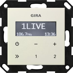 Preview: Gira 228401 UP-Radio RDS ohne Lautsprecher System 55 Cremeweiss