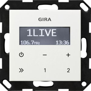 Preview: Gira 228403 UP-Radio RDS ohne Lautsprecher System 55 Reinweiss