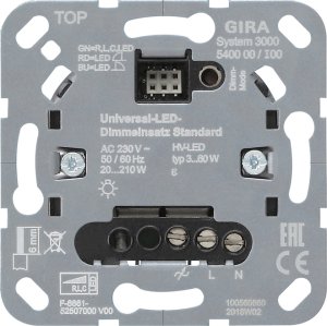Preview: GIRA S3000 Uni-LED-Dimmeinsatz 540000