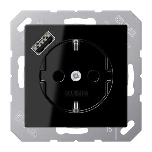 Preview: Jung SCHUKO Steckdose 16 A 2 A1520-18ASW
