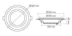 Preview: Nobile LED-GLAS-PANEL-160R-WEISS-SCCT-350M, 1560906047