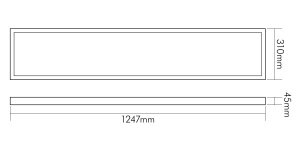 Preview: Nobile LED-PANEL-AUFBAU-1247X310-UGR19-WEI, 1580381011
