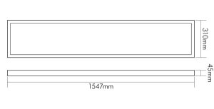 Preview: Nobile LED-PANEL-AUFBAU-1547X310-UGR19-WEI, 1580451011