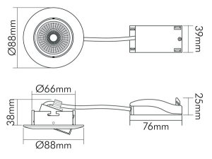 Preview: Nobile 5068-ECO-DOB-NICKEL-GEB.-8W-830-DIM, 1867050923