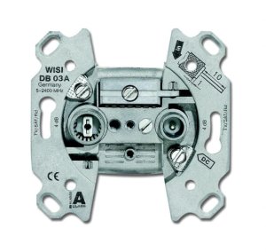 Busch-Jäger 0230-101 Unterputz-Einsätze, Datenkommunikation, Antennensteckdose, 2 Anschlüsse, Stichdose, (0230-0-0250)