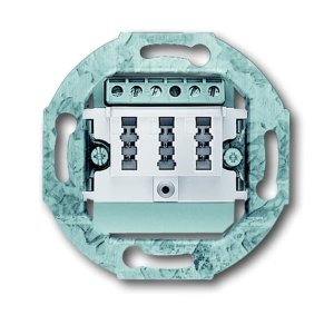 Busch-Jäger 0243/04 Unterputz-Einsätze, Datenkommunikation, TAE-Anschlussdose, 3x6 NFN, alpinweiß (0230-0-0392)
