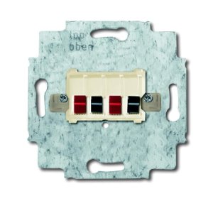 Busch-Jäger 0248/02-101 Unterputz-Einsätze, Datenkommunikation, Lautsprecher-Anschlussdose, 2-fach, weiß, weiß (0230-0-0402)