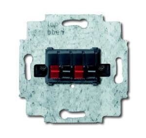 Busch-Jäger 0248/05-101 Unterputz-Einsätze, Datenkommunikation, Lautsprecher-Anschlussdose, 2-fach, schwarz, anthrazit (0230-0-0404)