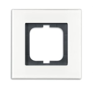 Busch-Jäger 1721-811 carat®, Rahmen, Rahmen 1-fach, weißglas (1754-0-4442)