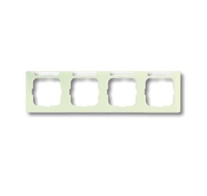 Busch-Jäger 1734 NSKA-212 Busch-Duro 2000® SI, Rahmen, Rahmen 4-fach, Linear mit Sichtfenster, waagerecht, weiß (1754-0-4099)
