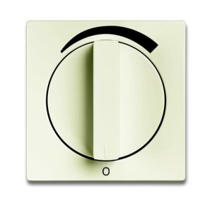 Busch-Jäger 1740 DR/03-82 AudioWorld, Abdeckungen für Lautstärkenregler, Zentralscheibe mit Drehgriff, future® linear, elfenbeinweiß (1710-0-3807)