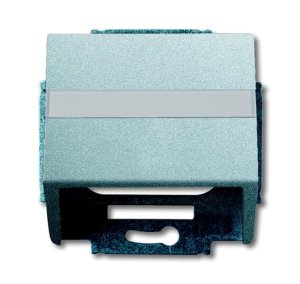 Busch-Jäger 1758-83 future® linear, Datenkommunikation - Abdeckungen, Abdeckung für Daten-Kommunikations-Steckverbinder (DKS), alusilber (1724-0-4263)