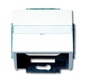 Busch-Jäger 1758-84 future® linear, Datenkommunikation - Abdeckungen, Abdeckung für Daten-Kommunikations-Steckverbinder (DKS), studioweiß (1724-0-2761)