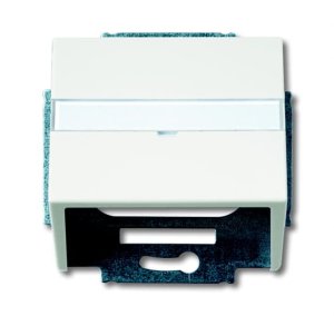 Busch-Jäger 1758-884 future® linear, Datenkommunikation - Abdeckungen, Abdeckung für Daten-Kommunikations-Steckverbinder (DKS), studioweiß matt (1724-0-4307)