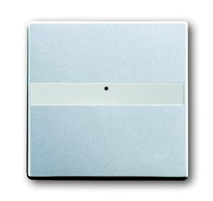 Busch-Jäger 1764 NLI-83 future® linear, Wippen, Abdeckung mit Beschriftungsfeld und Lichtleiter, alusilber (1731-0-1948)