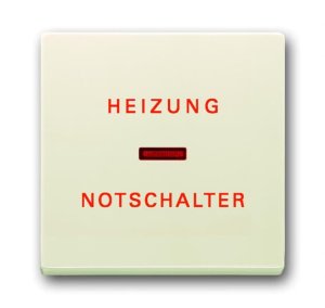 Busch-Jäger 1789 H-82 future® linear, Wippen, Abdeckung mit Aufdruck "Heizung-Notschalter", elfenbeinweiß (1751-0-2743)