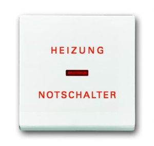 Busch-Jäger 1789 H-84 future® linear, Wippen, Abdeckung mit Aufdruck "Heizung-Notschalter", studioweiß (1751-0-2751)