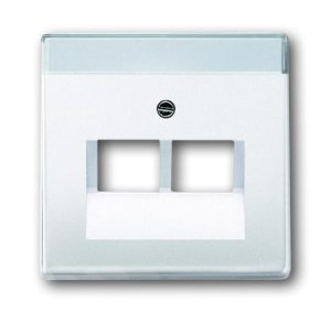 Busch-Jäger 1803-02-84 future® linear, Datenkommunikation - Abdeckungen, Abdeckung für UAE-Anschlussdosen, 2-fach, studioweiß (1710-0-3164)