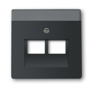 Busch-Jäger 1803-02-885 future® linear, Datenkommunikation - Abdeckungen, Abdeckung für UAE-Anschlussdosen, 2-fach, schwarz matt (1710-0-3911)