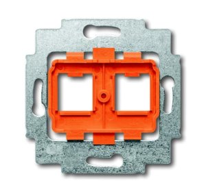 Busch-Jäger 1819 Daten-Kommunikations-Technik, Modular Jack Tragring mit Sockel / DKS-Sockel / MJ-Buchse / Sonstiges, Tragring, orangener Sockel, (1753-0-8056)
