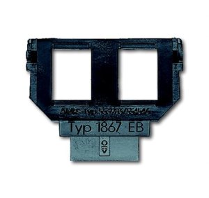 Busch-Jäger 1867 EB Daten-Kommunikations-Technik, DKS-System Sockel, Sockel,2x 6- und 8-polige Modular Jack Kat. 3, (1764-0-0182)