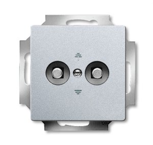 Busch-Jäger 2095 UC-83 future® linear, Datenkommunikation - Abdeckungen, Potenzial-Ausgleichsstecker, alusilber (2495-0-0089)