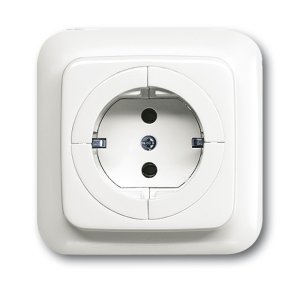 Busch-Jäger 20 EUA-214 Reflex SI, SCHUKO® Steckdosen, Komplettabdeckung für Objektsteckdose, alpinweiß (2011-0-3629)