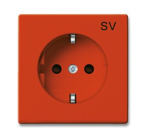 Busch-Jäger 20 EUC-14-82 solo®, SCHUKO® Steckdosen, Steckdosen-Einsatz, ZSV, orange (ZSV) RAL 2004 (2011-0-3723)