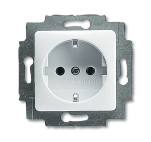 Busch-Jäger 20 EUCQ-214 Reflex SI, SCHUKO® Steckdosen, Steckdose, 50 x 50 mm, alpinweiß (2011-0-2829)