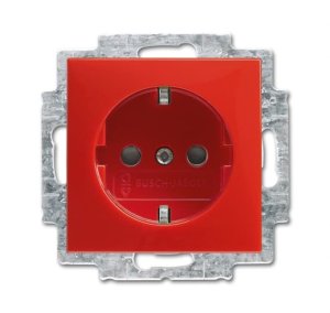 Busch-Jäger SCHUKO Steckd.eBs rot 20EUCB-917, 2013-0-5380