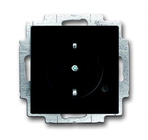 Busch-Jäger 20 EUCBL-885 future® linear, SCHUKO® Steckdosen, Steckdose mit LED-Kontrolllicht, schwarz matt (2013-0-5330)