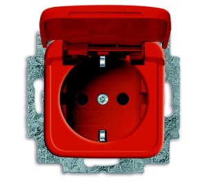 Busch-Jäger 20 EUKB-14-212 Busch-Duro 2000® SI, SCHUKO® Steckdosen, Steckdose mit Klappdeckel und Berührungsschutz, orange, orange (2013-0-5308)