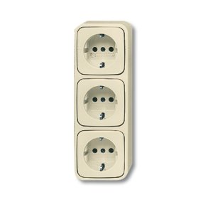 Busch-Jäger 2300-03 EAP Busch-Duro 2000® AP, SCHUKO® Steckdosen, Steckdose, 3-fach, weiß (2056-0-0018)