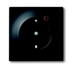Busch-Jäger 2310EUGL/VA-775-11 Busch-Protector®, SCHUKO® Steckdose impuls, Steckdose mit Überspannungsschutz, schwarz matt (2011-0-3889)