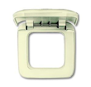 Busch-Jäger 2518-212 Busch-Duro 2000® SI, Rahmen, Rahmen 1-fach mit Klappdeckel, weiß (1719-0-0111)