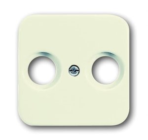 Busch-Jäger 2531-212 Busch-Duro 2000® SI, Datenkommunikation - Abdeckungen, Abdeckung für Antennensteckdosen mit 2 Anschlüssen, weiß (1724-0-0194)