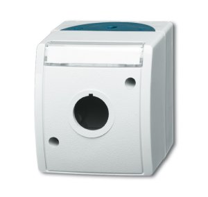 Busch-Jäger 2533 WN-53 ocean® (IP 44), Sondergeräte, Leergehäuse, grau/blaugrün (1724-0-2752)