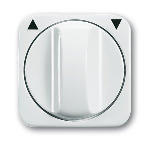 Busch-Jäger 2542 DR-214 Reflex SI, Jalousiegeräte - Abdeckungen, Abdeckung für Jalousieschalter/-taster, Drehgriff, alpinweiß (1753-0-2264)