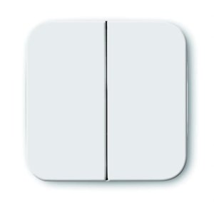 Busch-Jäger 2545-214 Reflex SI, Wippen, Abdeckung für Serien-, Wechsel/Wechsel-Schalter, Doppeltaster, anschraubbar, alpinweiß (1434-0-0562)