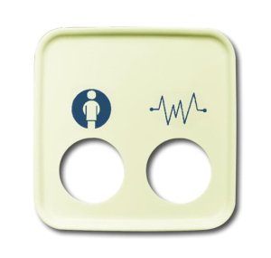 Busch-Jäger 2548-020 E-212 Busch-Duro 2000® SI, Krankenhaus-Systeme Ackermann, clino opt 99, Rufeinheit als Diagnostik-/Steckkontakt, weiß (1724-0-2700)