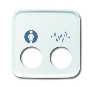 Busch-Jäger 2548-020 E-214 Reflex SI, Krankenhaus-Systeme Ackermann, clino opt 99, Rufeinheit als Diagnostik-/Steckkontakt, alpinweiß (1724-0-2715)