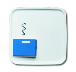 Busch-Jäger 2548-022 AR-214 Reflex SI, Krankenhaus-Systeme Ackermann, clino opt 99, Ruftaster für Arztruf, alpinweiß (1724-0-2718)