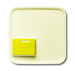 Busch-Jäger 2548-642 D-212 Busch-Duro 2000® SI, Krankenhaus-Systeme Ackermann, clino opt 99, Abstelltaster mit LED-Erinnerungslampe, Taste gelb, weiß (1724-0-2705)