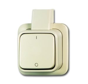 Busch-Jäger 2601/2 AP Busch-Duro 2000® AP, Schalter/Taster, Wippschalter (Wechselschalter), 2-polig, weiß (1042-0-0654)
