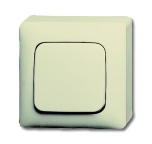 Busch-Jäger 2601/6-32 Busch-Duro 2000® AP, Schalter/Taster, Wippschalter mit beiliegender Bodenplatte, weiß (1042-0-0944)