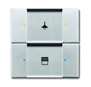 Busch-Jäger 6126/02-83 UP-Sensoren für KNX, UP-Sensoren future® linear, Tastsensor, 2/4-fach, Multifunktion, alusilber (6116-0-0185)