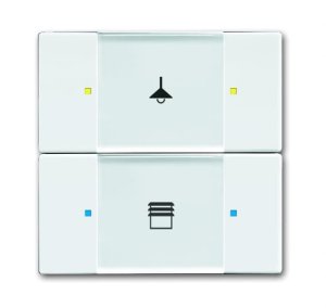 Busch-Jäger 6126/02-84 UP-Sensoren für KNX, UP-Sensoren solo®, Tastsensor, 2/4-fach, Multifunktion, studioweiß (6116-0-0186)