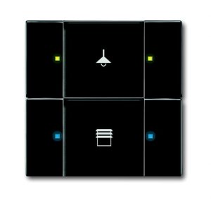 Busch-Jäger 6126/02-885 UP-Sensoren für KNX, UP-Sensoren future® linear, Tastsensor, 2/4-fach, Multifunktion, schwarz matt (6116-0-0194)